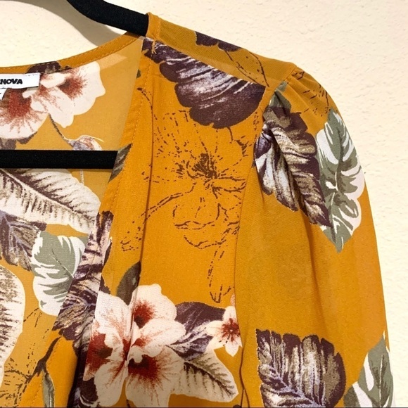 FASHION NOVA•NWOT mustard tropical maxi dress - Picture 11 of 11